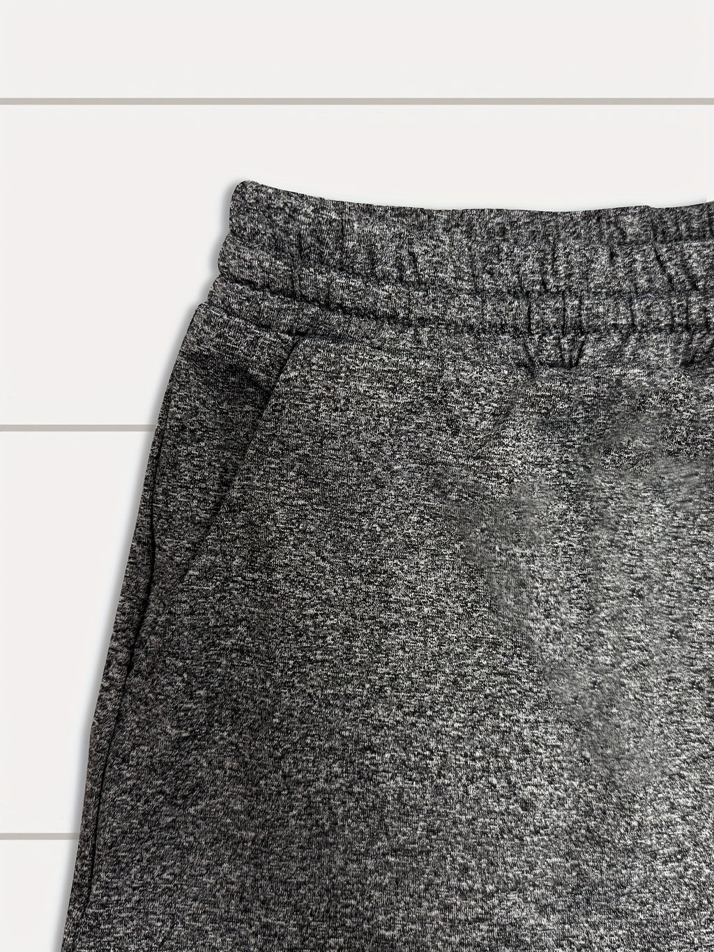 Women's Casual Drawstring Shorts with Paw Print & Heart Design - Gray Heathered Polyester Blend, Elastic Waistband, Slant Pockets, Perfect for Summer & Spring