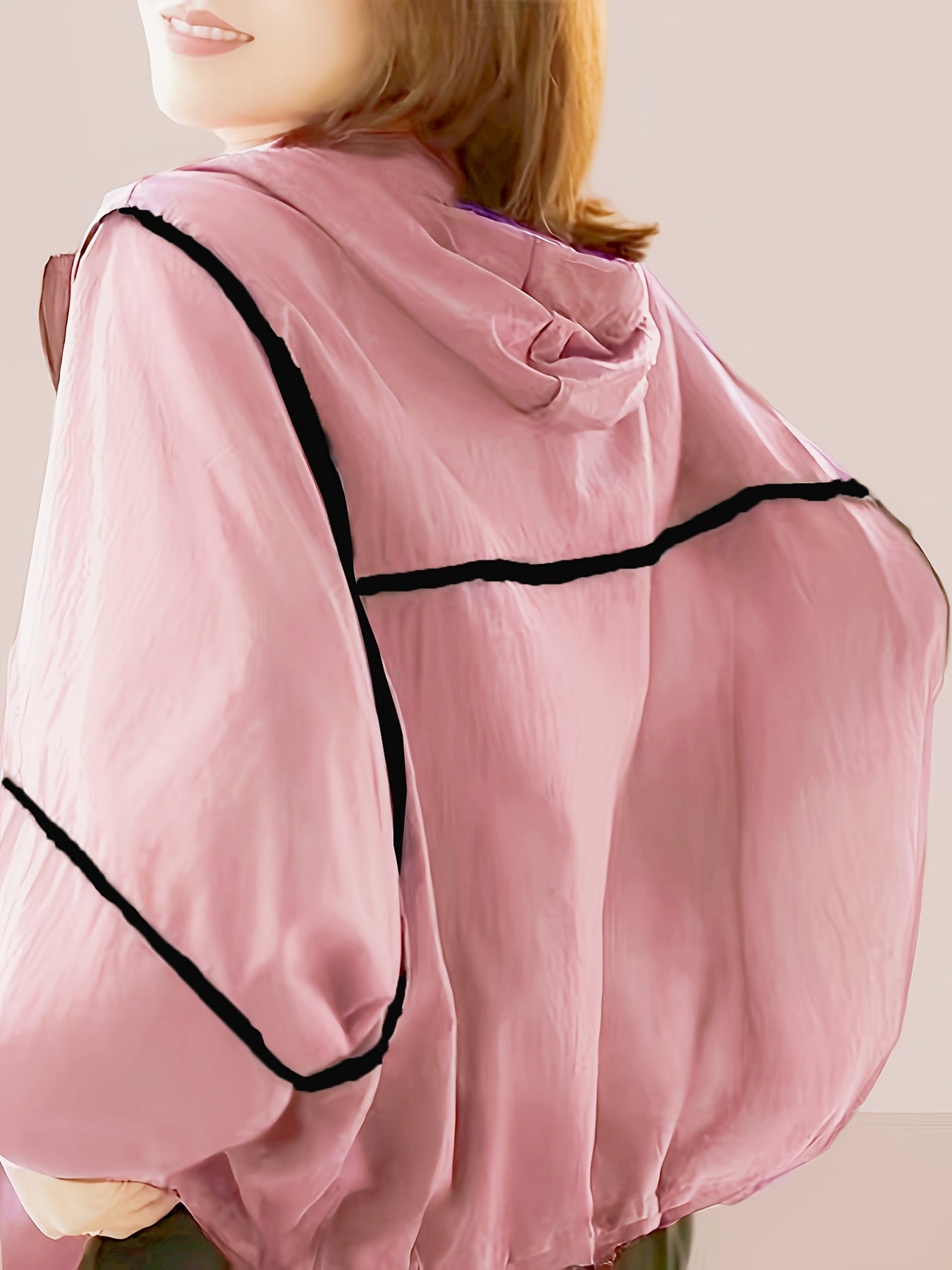 Women's Bohemian Shirt - Lightweight Breathable Loose-Fit Long Sleeve Hooded Cardigan with Pockets, & Sheer Mesh Panels for Outdoor Activities, Casual Elegance Collection