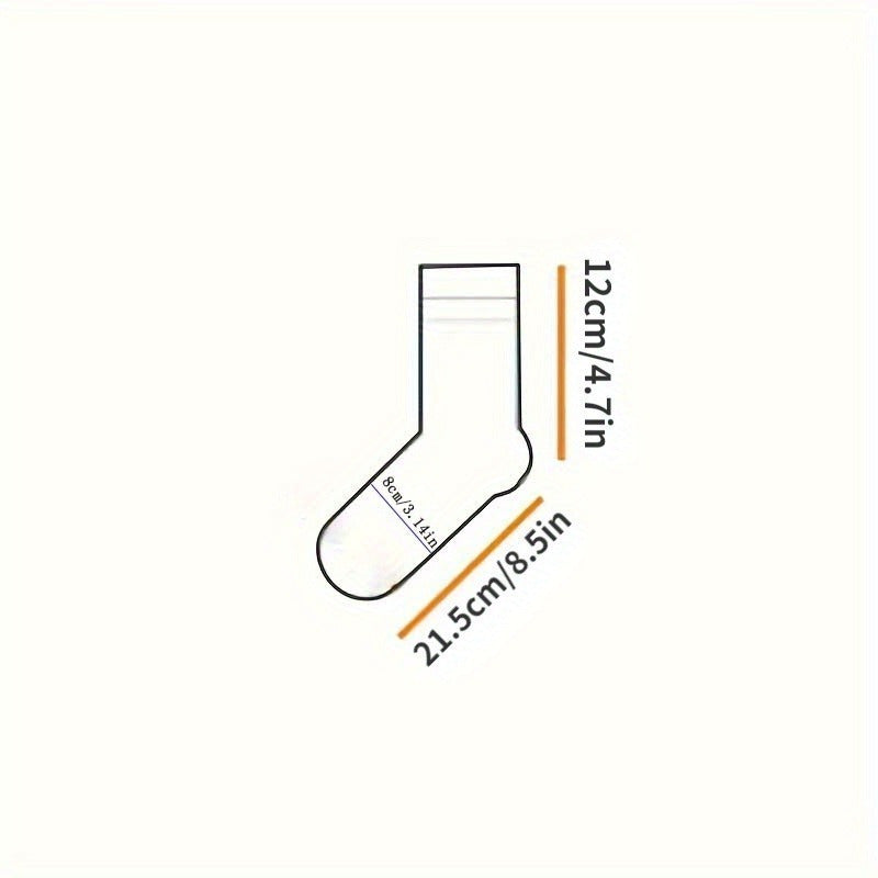 5 Pairs Women's Floral & Crystal Embellished Mesh Mid-Calf Socks - Breathable Sheer Thin Stockings with Elastic Ribbed Top, Machine Washable for Spring Summer Fall Casual & Formal Wear, Seasonal Hosiery, Durable Sock Material