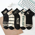 5 Pairs Women's Casual Socks, Unisex Simple Crew Socks, Comfy & Breathable Socks, for Daily & Outdoor Wearing, Spring And Summer