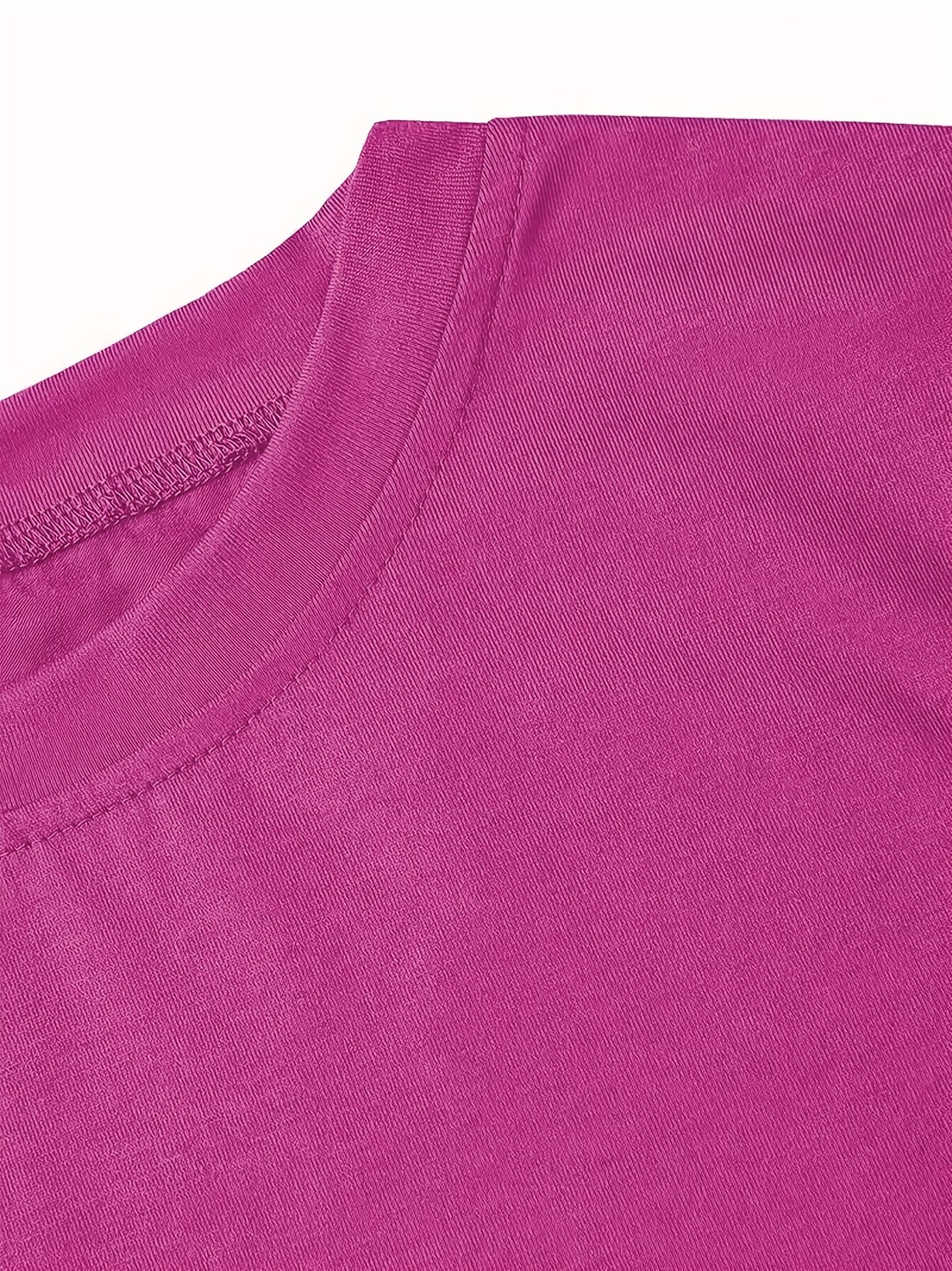 Women'S Floral Heart Print T-Shirt, Casual Crew Neck Short Sleeve Top, 100% Polyester Knit Fabric, Regular Length, All Season Fashion Tee