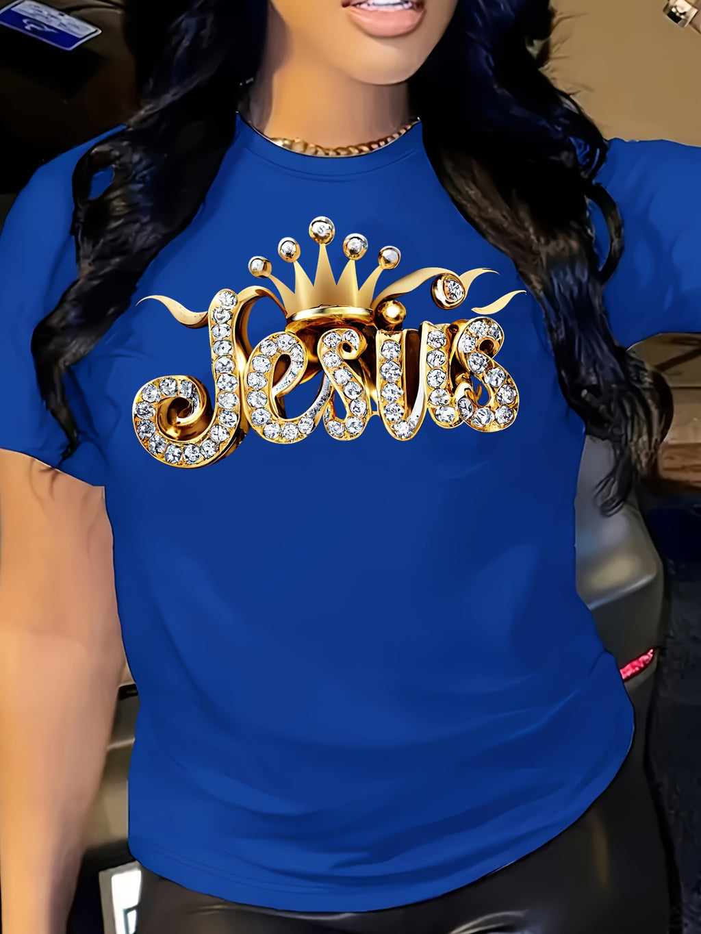 Graphic Print T-shirt, Short Sleeve Crew Neck Casual Top For Summer & Spring, Women'S Clothing