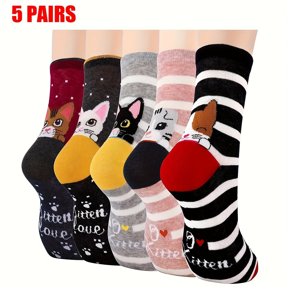 Funny Socks For Women Cat Socks Cat Lover Gifts For Women Christmas Fun Cool Novelty Funky Crew Socks Cute Christmas Gifts For Women Mom Grandma Girlfriend Sister Wife