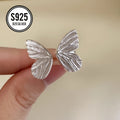 925 Hypoallergenic Sweet Butterfly Ring Niche Design Celebrity Simple Temperament Ring Daily Wear Accessories Decorative Accessories Valentine's Day Mother's Day Gift Lady Gift Anti-oxidation Storage Gift Box 3.6g